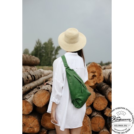 Кожаный рюкзак "Африка" (синий)