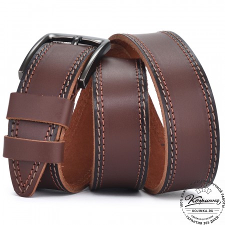 Кожаный ремень "Пилигрим" (коньяк)