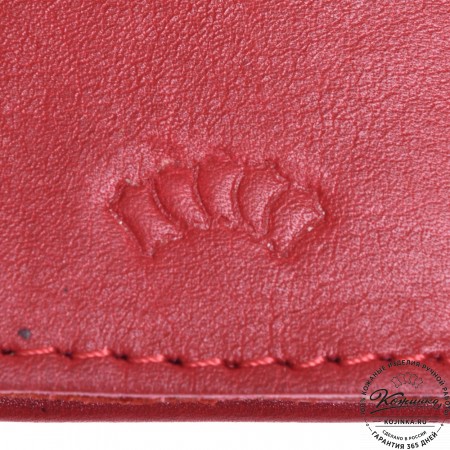  Кожаный футляр для очков "Марокко" (красный) 
