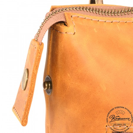 Кожаная деловая сумка "Стюарт" (рыжая крейзи)