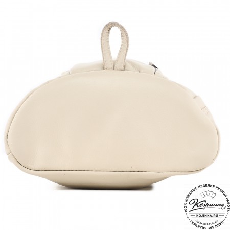  Кожаный рюкзак "Фобос" (бежевый)