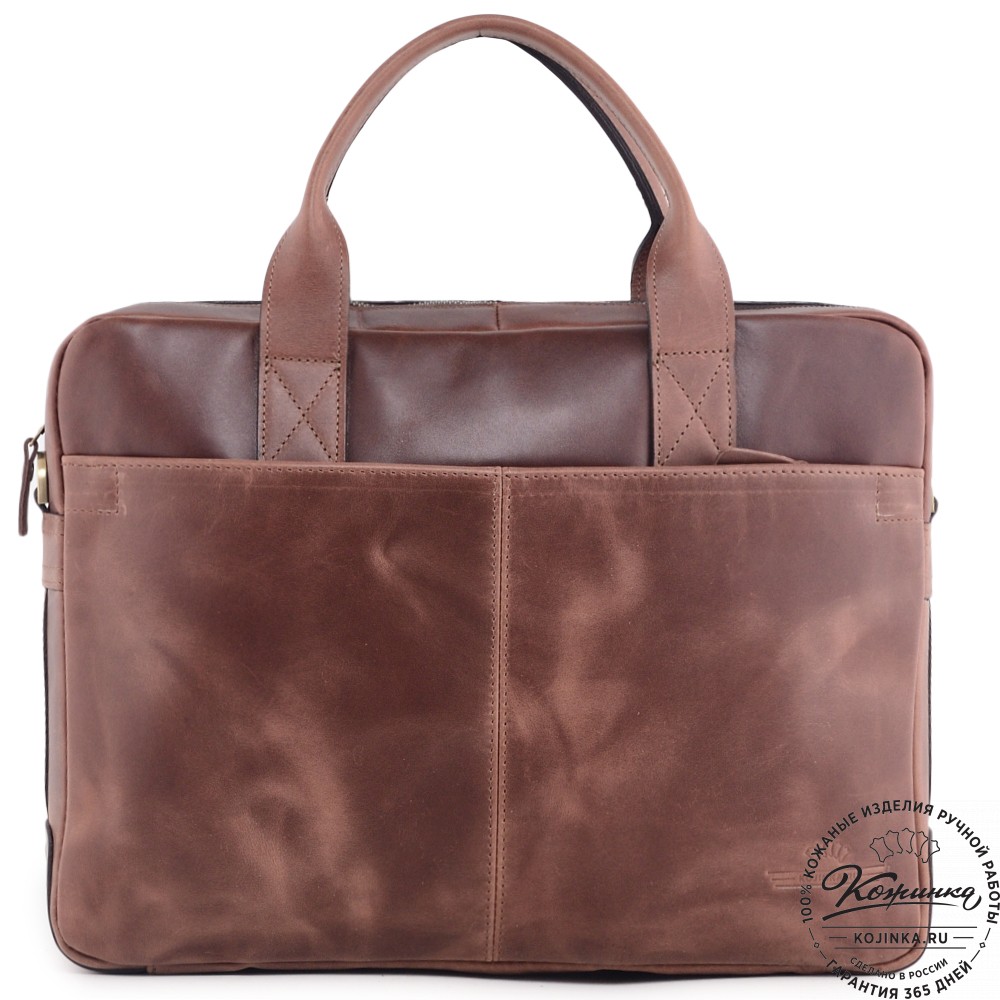  Кожаная деловая сумка "Гильермо" (коричневый воск)