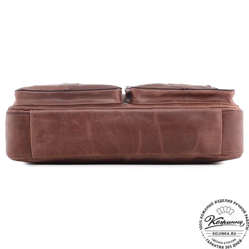  Кожаная деловая сумка "Гильермо" (коричневый воск)