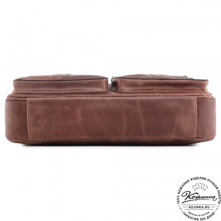 Кожаная деловая сумка "Гильермо" (коричневый воск)