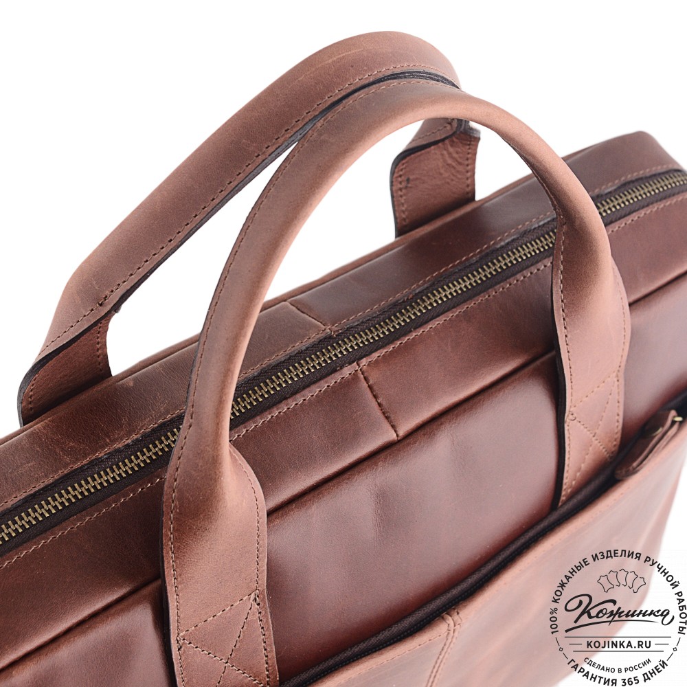  Кожаная деловая сумка "Гильермо" (коричневый воск)