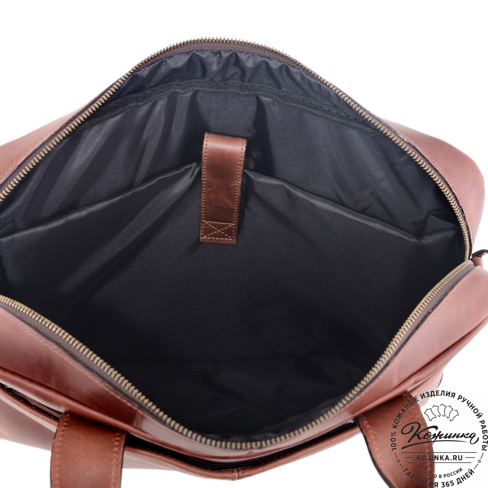  Кожаная деловая сумка "Гильермо" (коричневый воск)