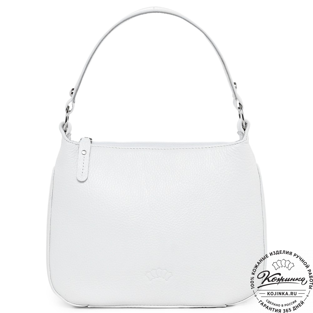  Кожаная женская сумка "Каролина" (белый) 
