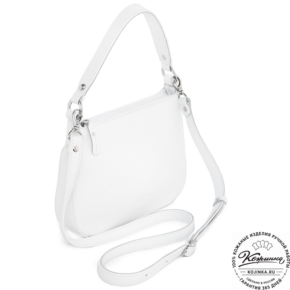 Кожаная женская сумка "Каролина" (белый) 