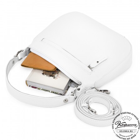  Кожаная женская сумка "Каролина" (белый) 