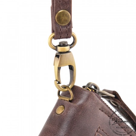  Кожаное портмоне Амстердам (темно-коричневый антик)