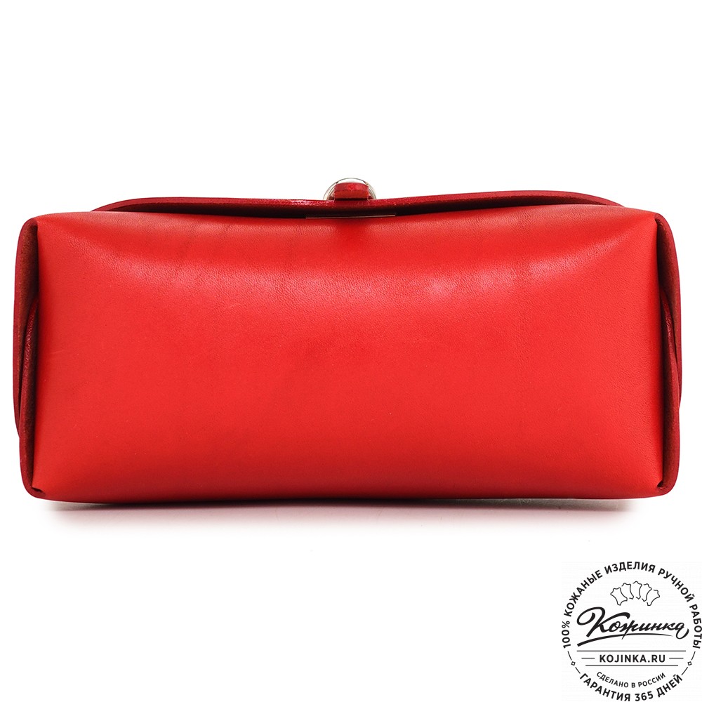  Женская кожаная сумка "Милла макси" (красная) 