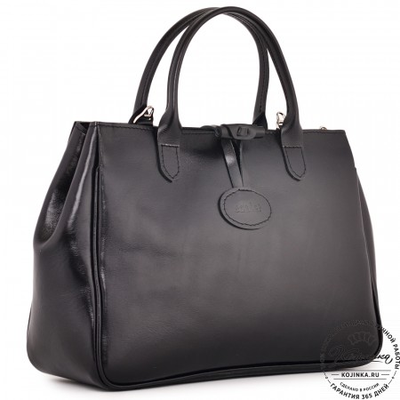  Женская кожаная сумка "Шампань" (черная)