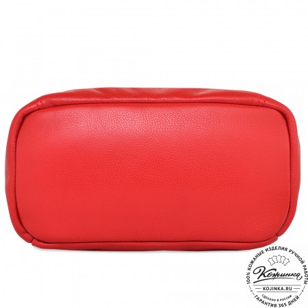 Кожаный рюкзак "Аргентум" (красный)