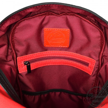 Кожаный рюкзак "Аргентум" (красный)