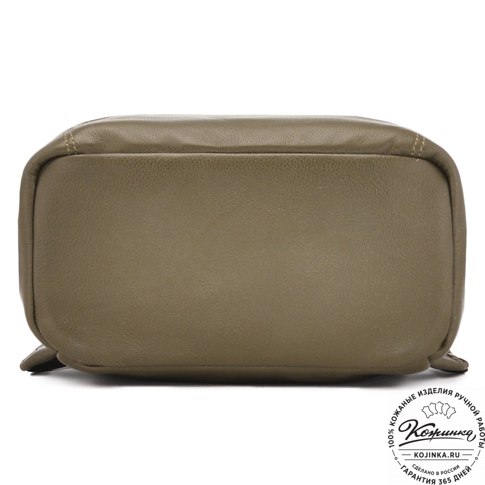  Кожаный рюкзак "Аргентум" (олива) 