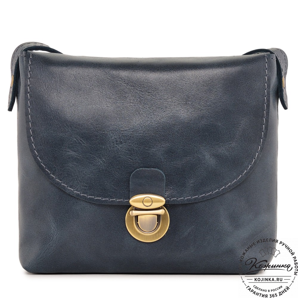  Кожаная сумка "Калифорния Нью" (синяя) 