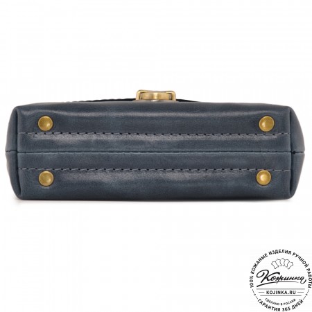  Кожаная сумка "Калифорния Нью" (синяя) 