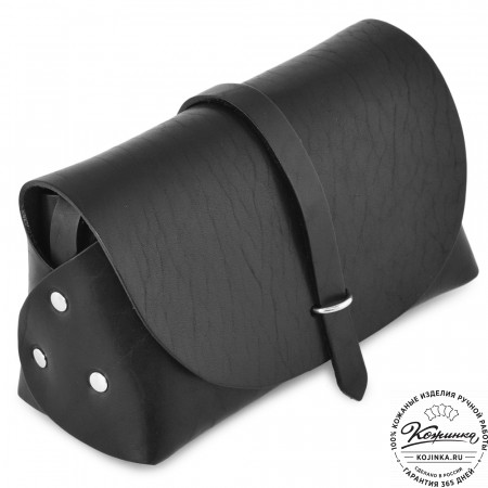 Женская кожаная сумка "Милла макси" (черная)