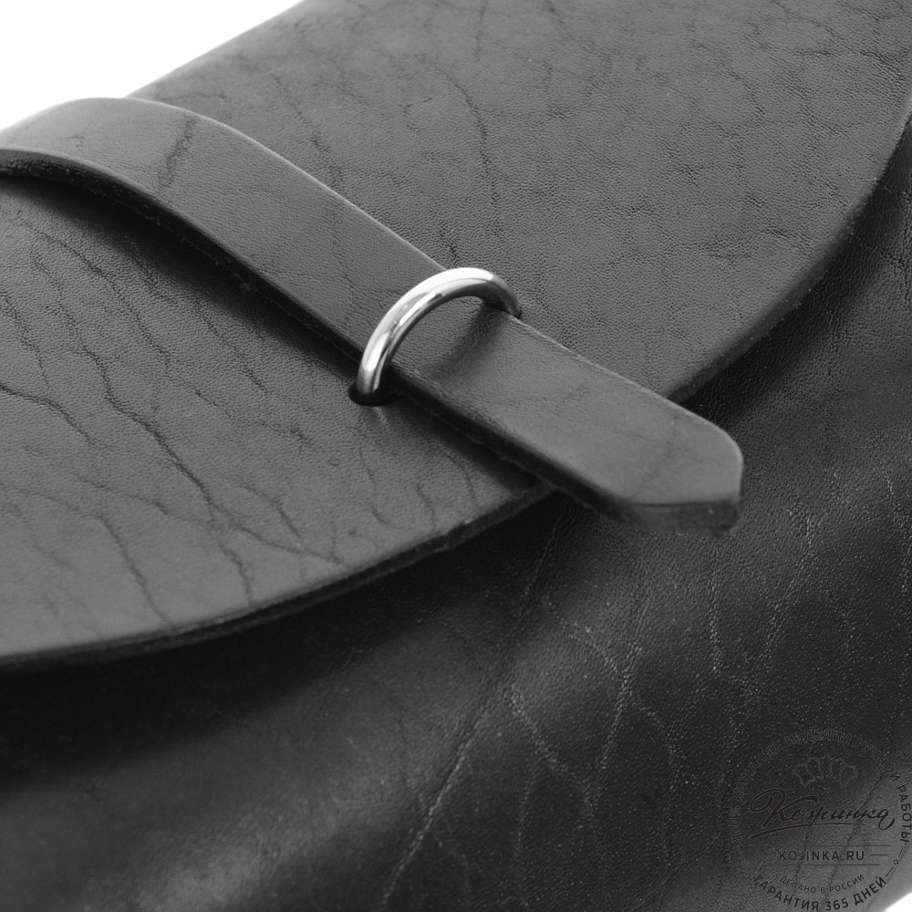 Женская кожаная сумка "Милла макси" (черная)