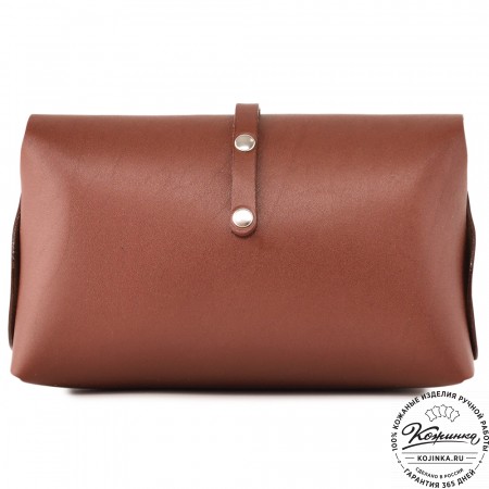Женская кожаная сумка "Милла макси" (коньяк)