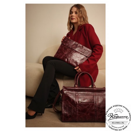 Папка для документов "Линда" (бордо антик)