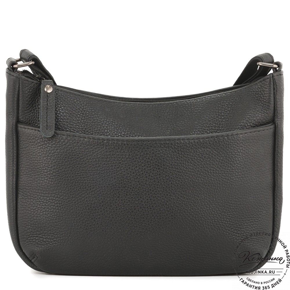 Женская кожаная сумка "Нева" (фактура чёрный)