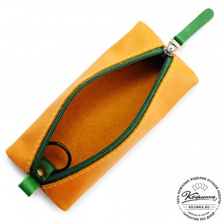 Кожаная ключница «Соло» "Чиполлино" (желтый) 