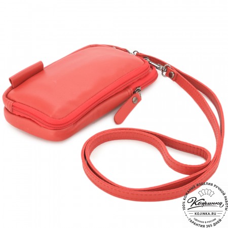 Кожаный клатч "Денвер" (красный)