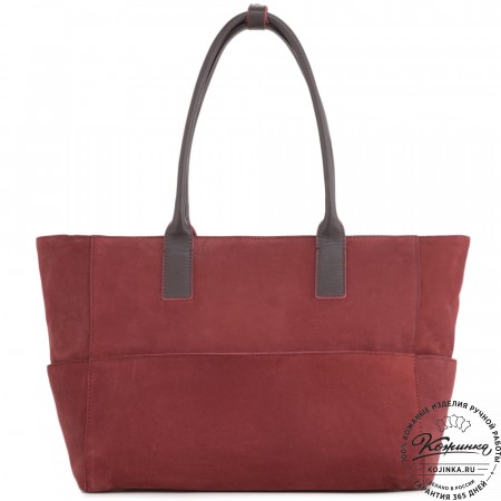 Кожаная женская сумка "Калипсо" (бордо)