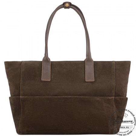 Кожаная женская сумка "Калипсо" (тёмно-коричневая)