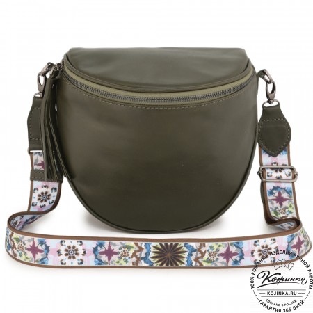 Женская кожаная сумка "Либерти" (хаки)