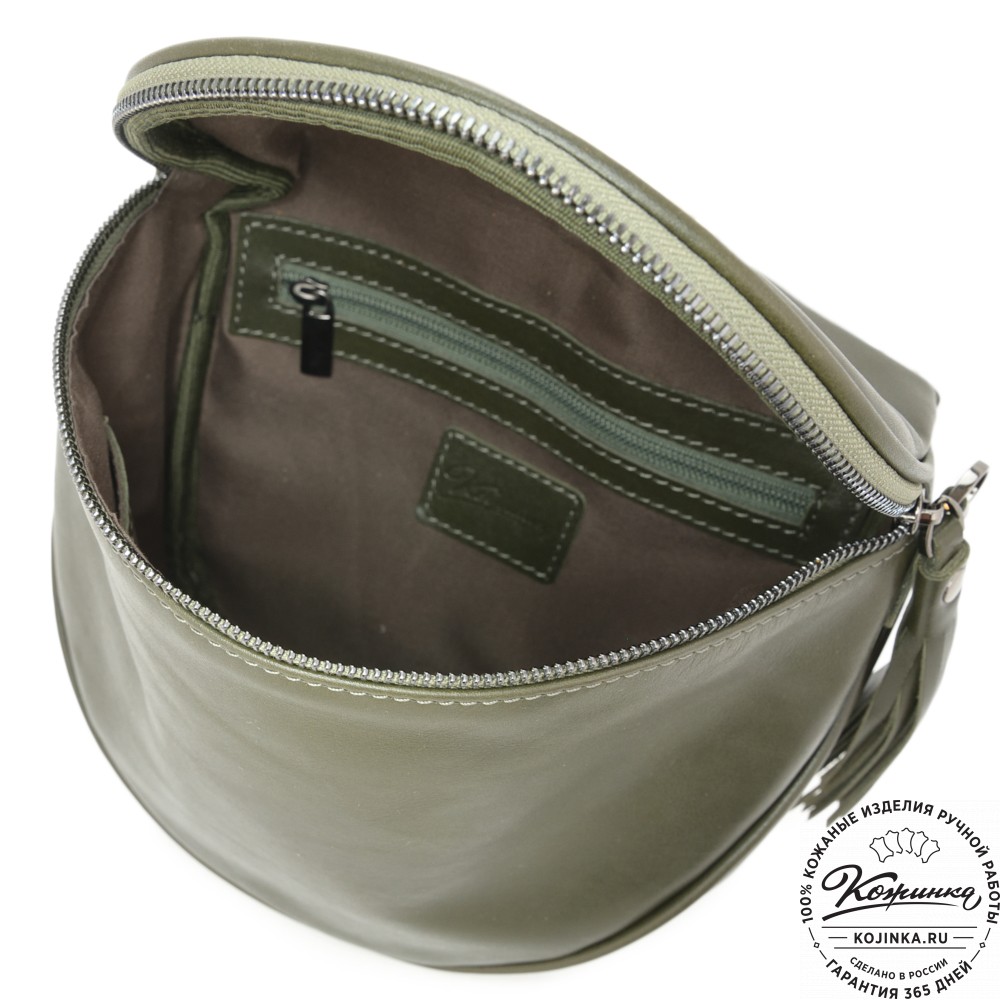 Женская кожаная сумка "Либерти" (хаки)