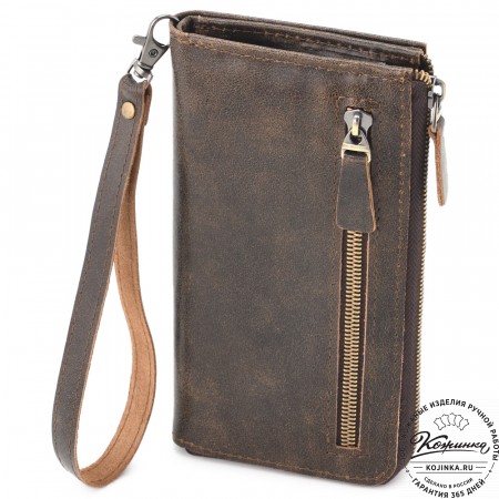 Кожаное портмоне Дублин (коричневая наппа)