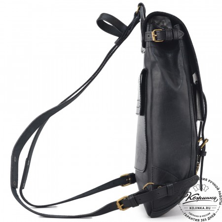 Кожаный рюкзак "Рафаэль" (чёрный)