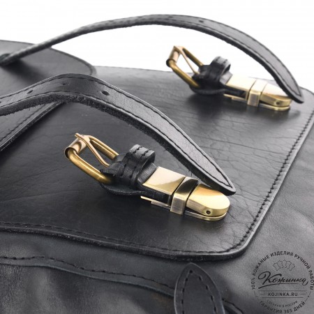 Кожаный рюкзак "Рафаэль" (чёрный)