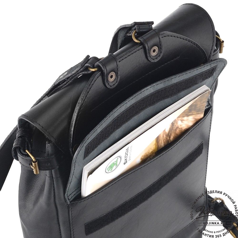 Кожаный рюкзак "Рафаэль" (чёрный)