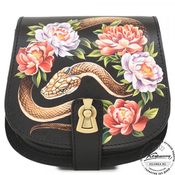 Кожаная сумка ручной работы "Джульетта-нью" "Змея". фото 1