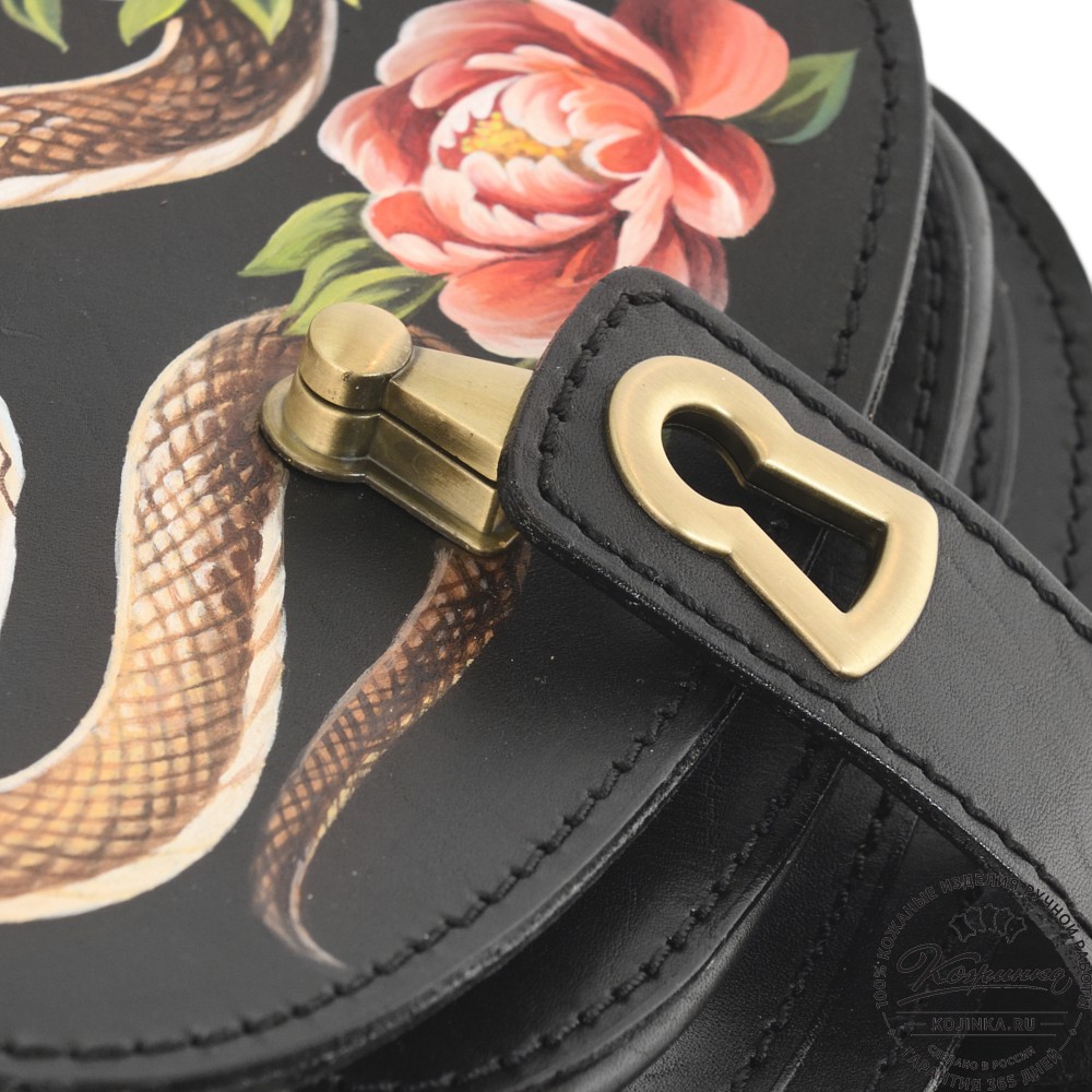 Кожаная сумка ручной работы "Джульетта-нью" "Змея"