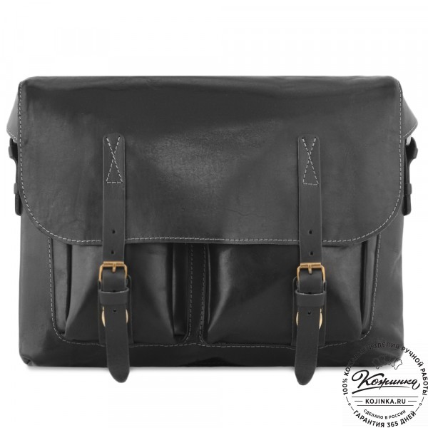  Кожаная сумка  "Форман" (черная). фото 1