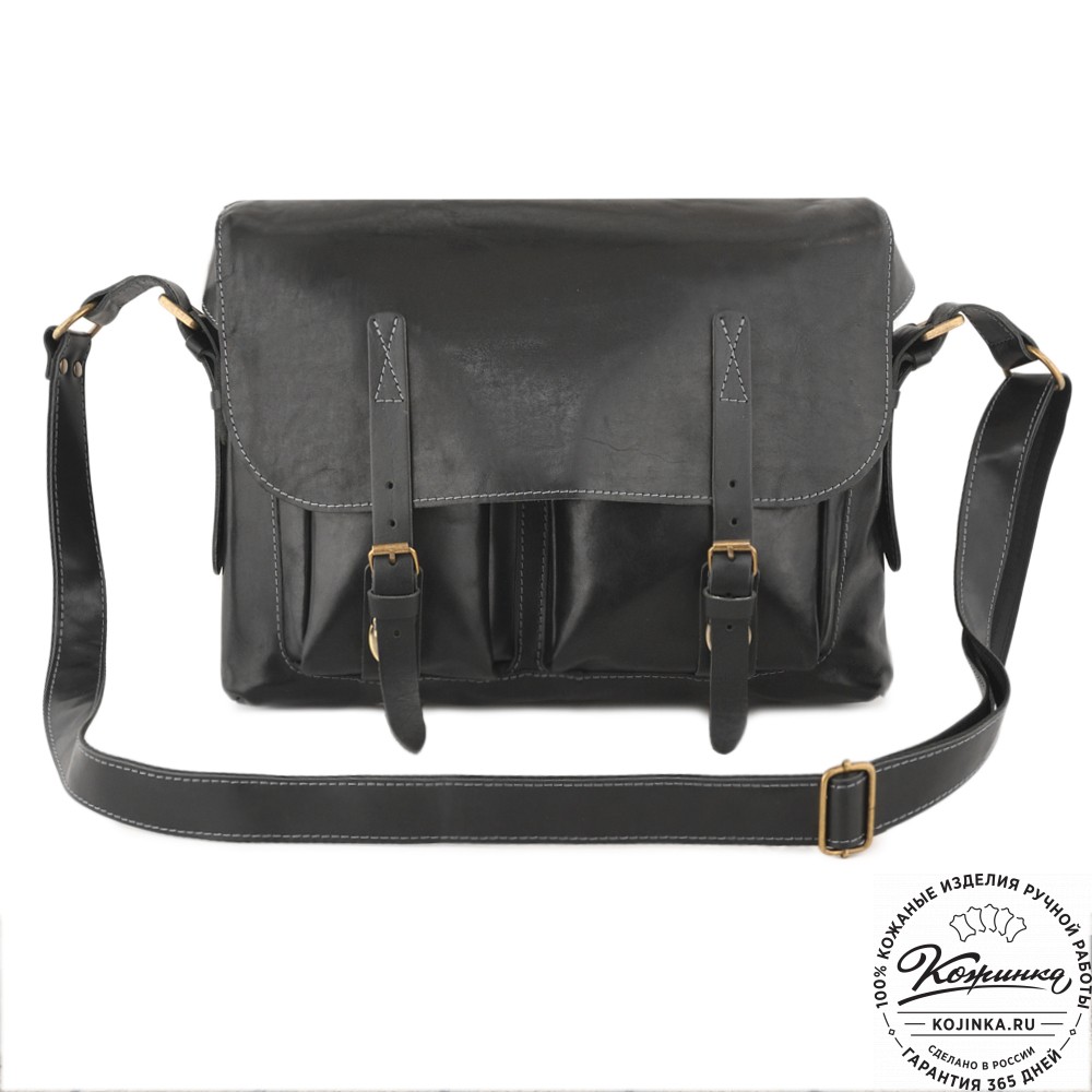  Кожаная сумка  "Форман" (черная)