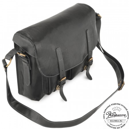  Кожаная сумка  "Форман" (черная)