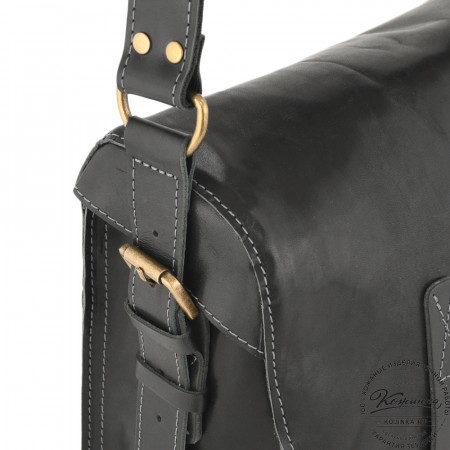  Кожаная сумка  "Форман" (черная)