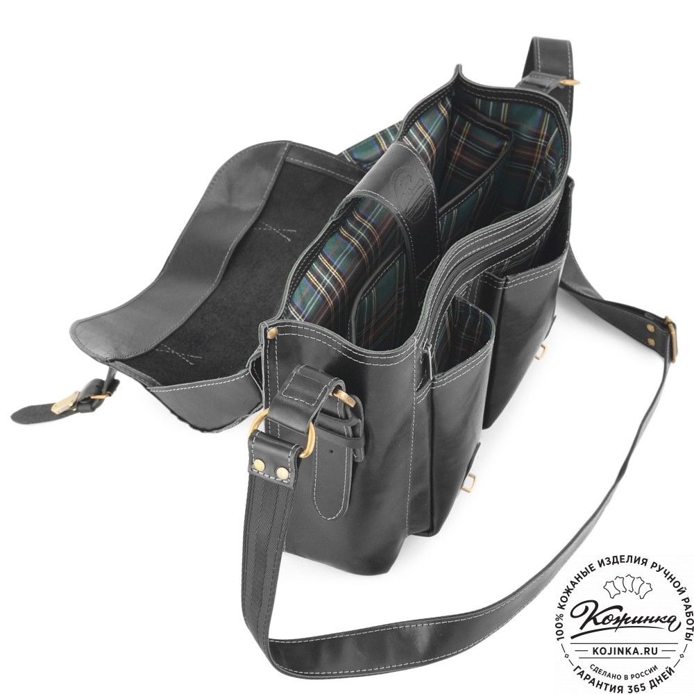  Кожаная сумка  "Форман" (черная)