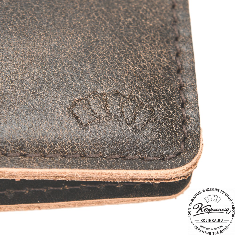 Кожаный бумажник для документов "Неаполь" (коричневая наппа)