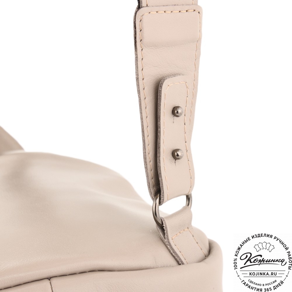 Кожаная сумка на грудь "Вульф" (капучино)