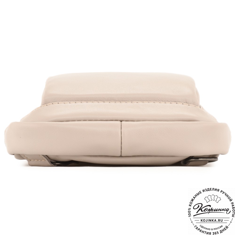 Кожаная сумка на грудь "Вульф" (капучино)