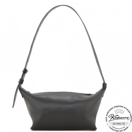 Женская кожаная сумка "Тойс" (черная)