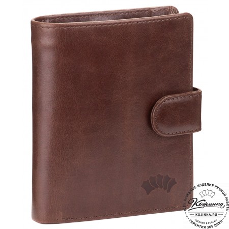 Кожаное портмоне "Пушкин" (коричневое)