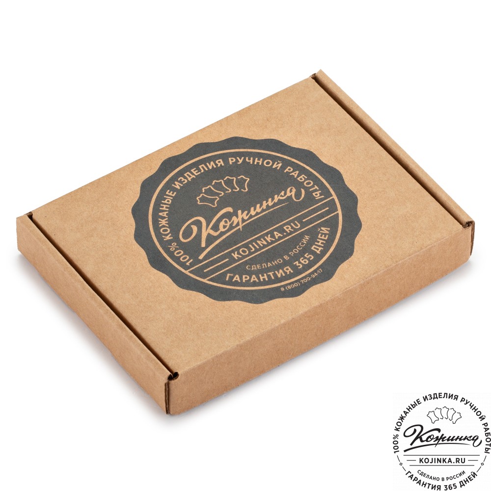 Кожаное портмоне "Пушкин" (чёрное)