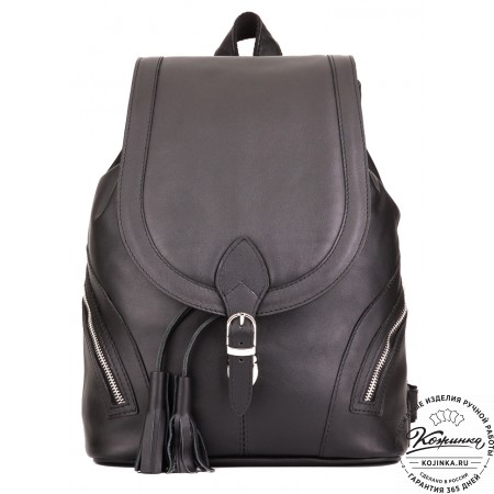 Кожаный рюкзак «Валлетта» (черный)